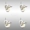 Service Caster 3 Inch 316SS Nylon Wheel Swivel 12mm Threaded Stem Caster Set Lock Brake SCC SCC-SS316TSTTL20S314-NYS-M1215-4 - alternate 1
